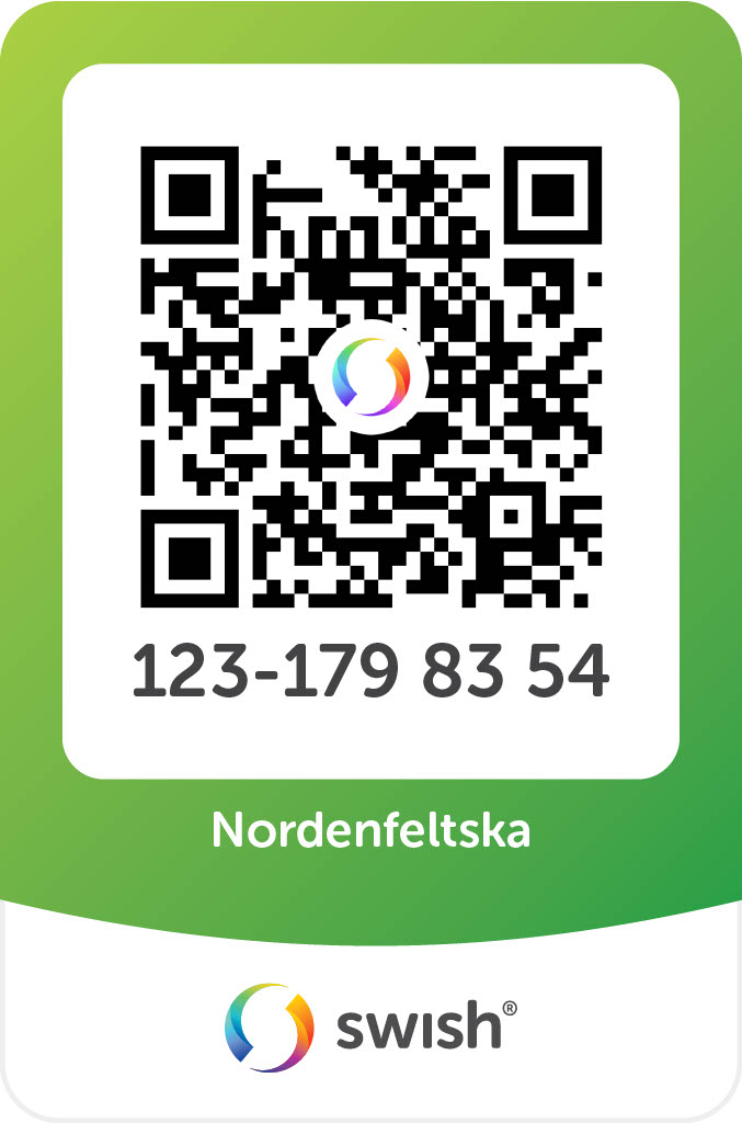 Swish QR-kod Nordenfeltska Musikskolan